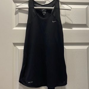 Nike Dri-fit black tank top with mesh chest and back detail